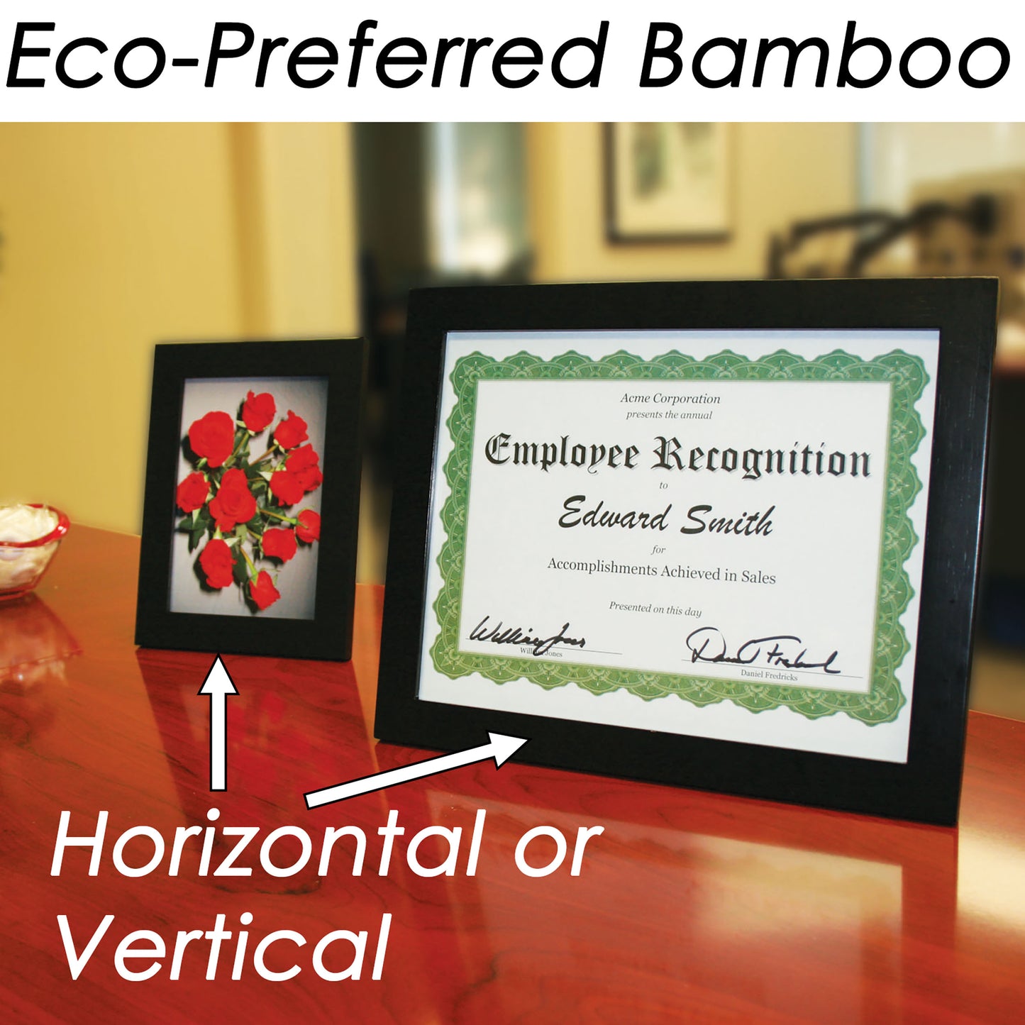 Black Bamboo Frame 8.5" x 11"
