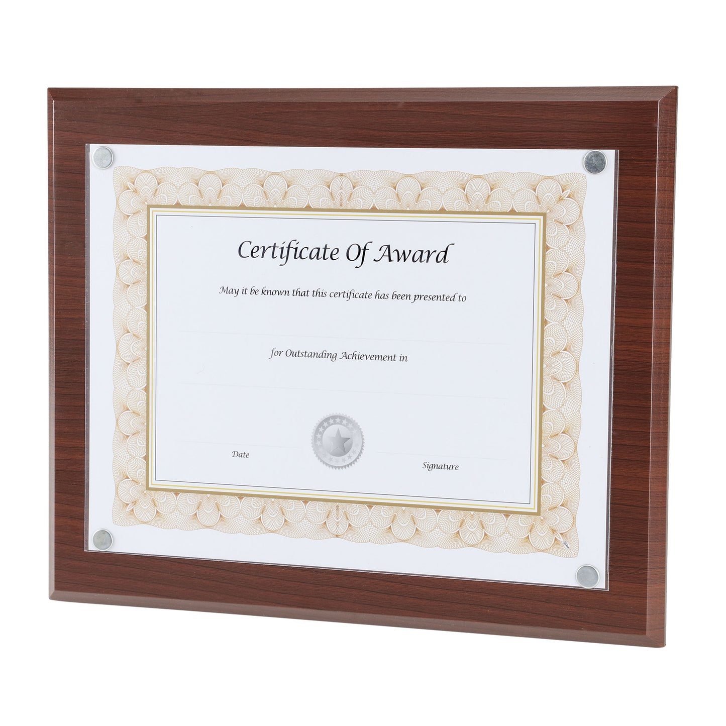 Easy-Load Magnetic Woodgrain Plaque