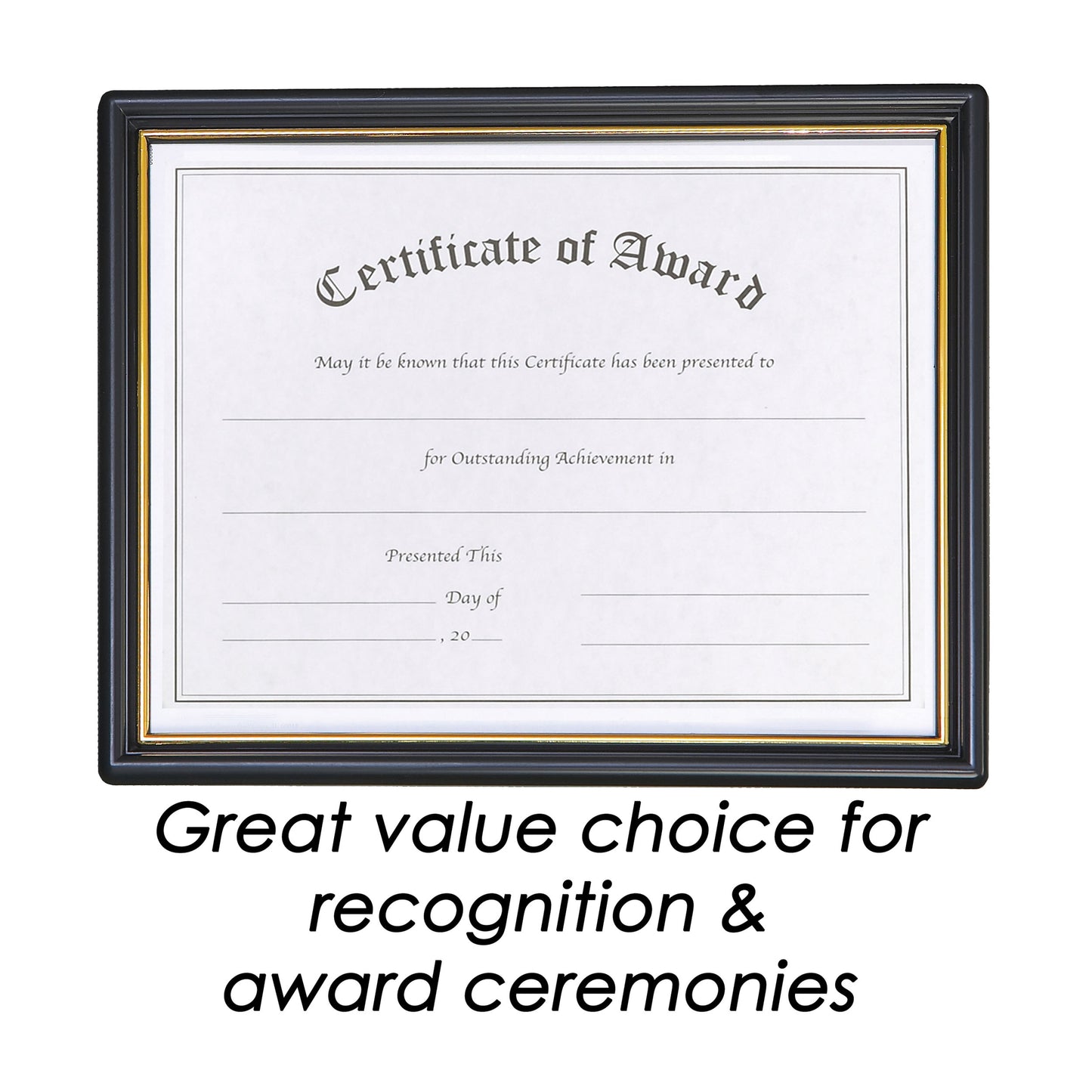 Economy EZ Mount Pre-Framed Time Saver Award Certificate