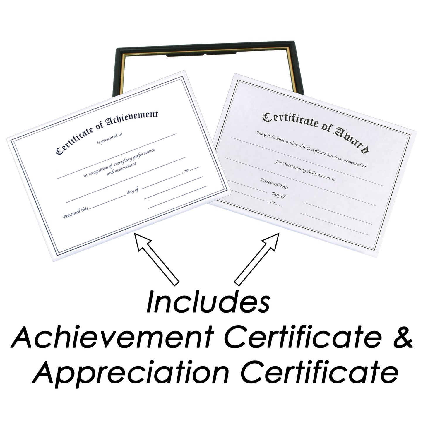 Economy EZ Mount Pre-Framed Time Saver Award Certificate