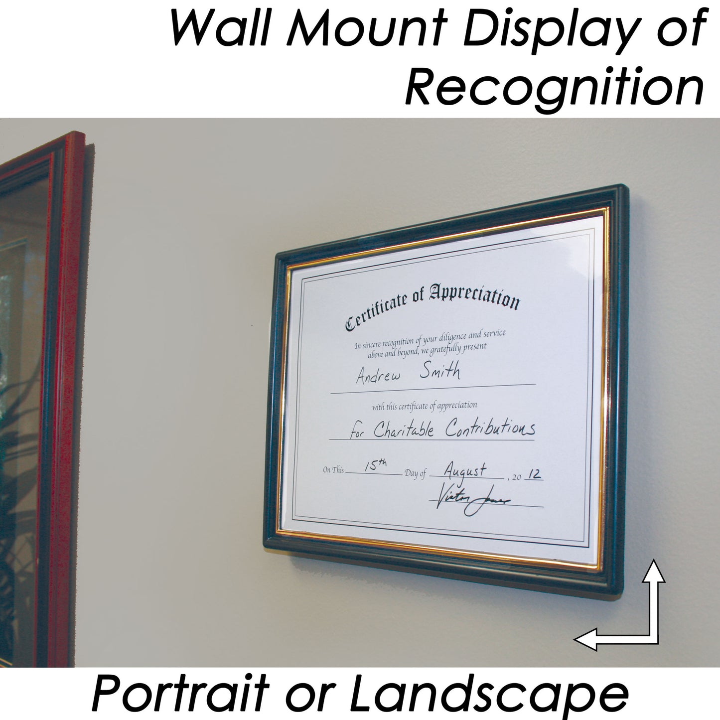 Economy EZ Mount Pre-Framed Time Saver Award Certificate