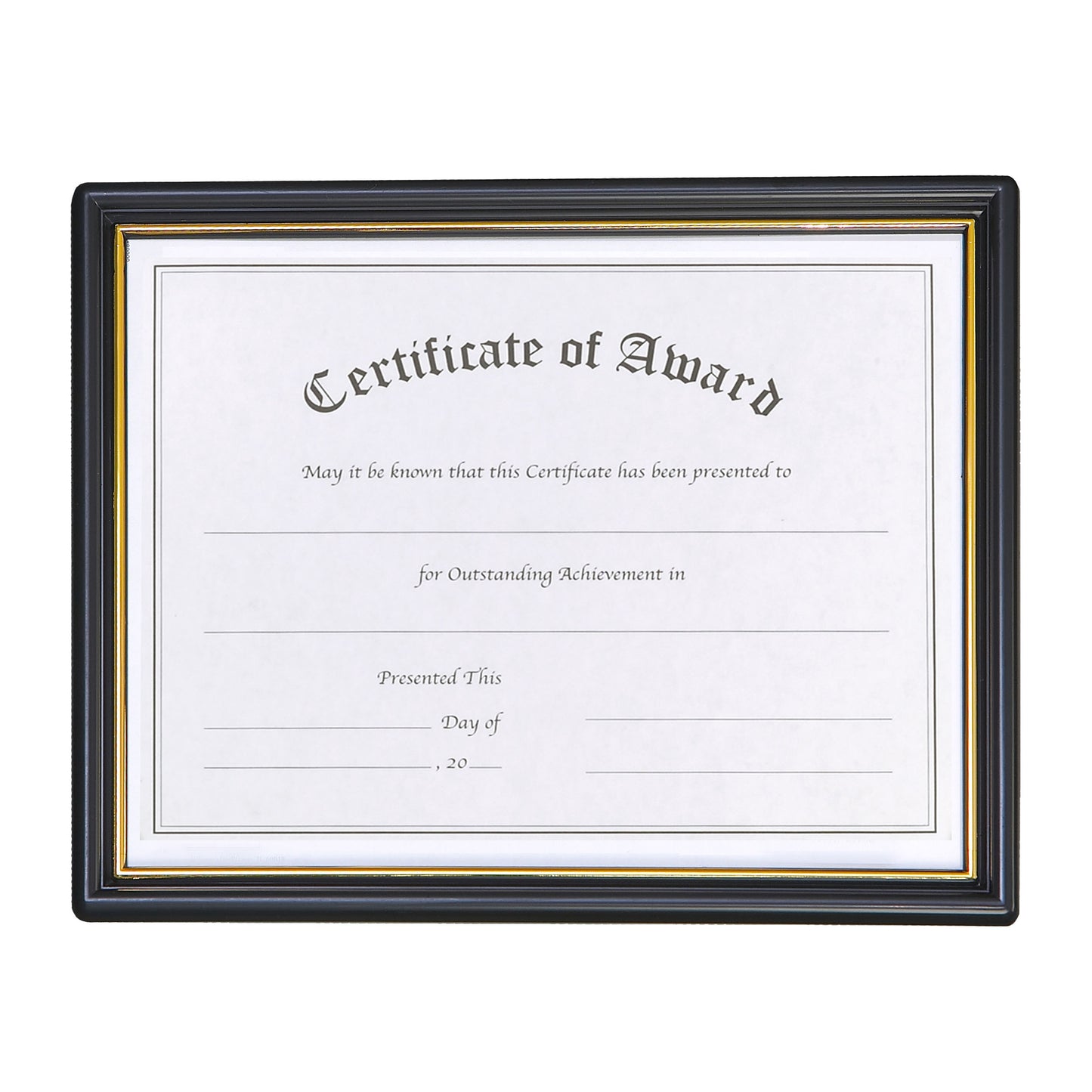 Economy EZ Mount Pre-Framed Time Saver Award Certificate