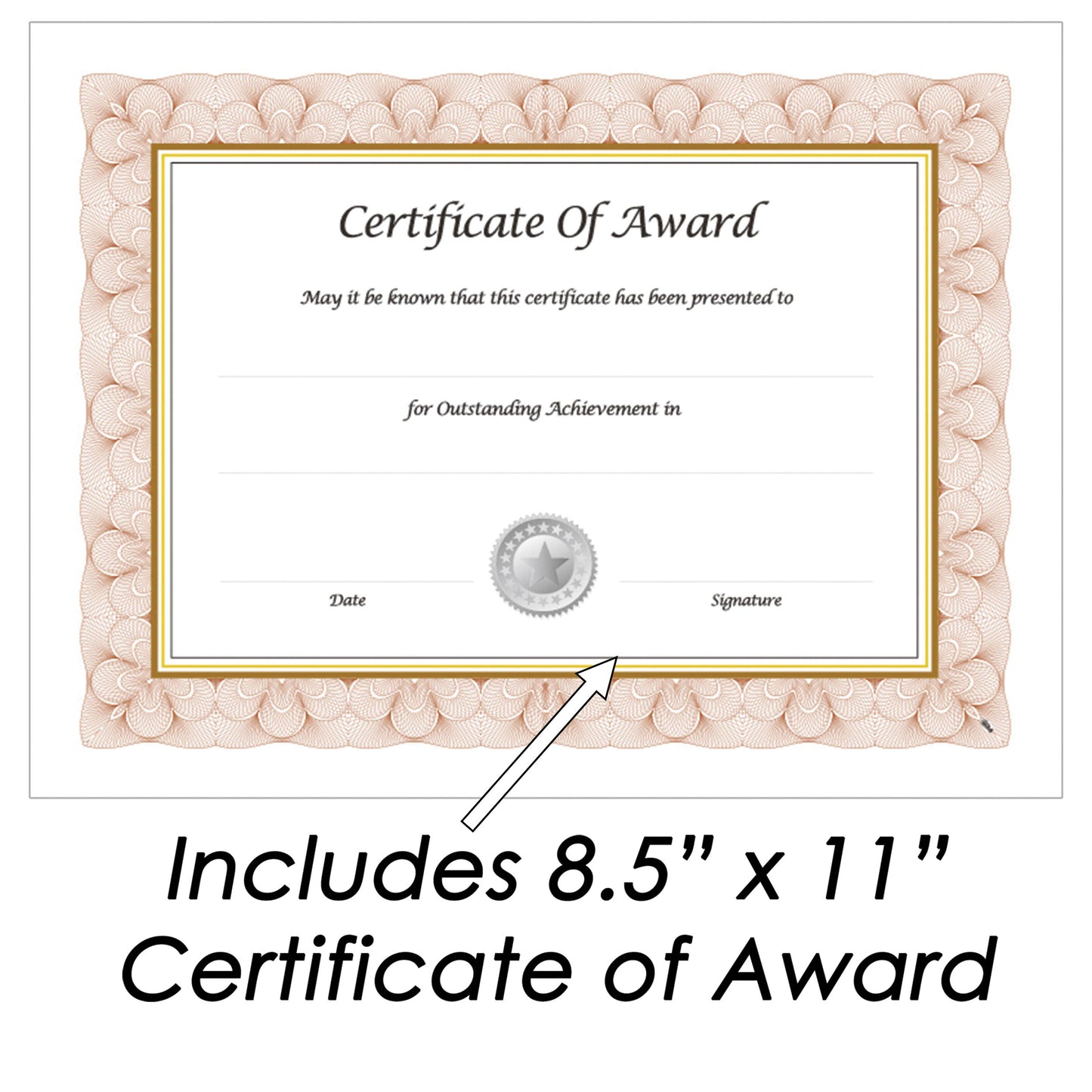 Economical Award Plaque Series 8.5" x 11" Insert Walnut Plaque