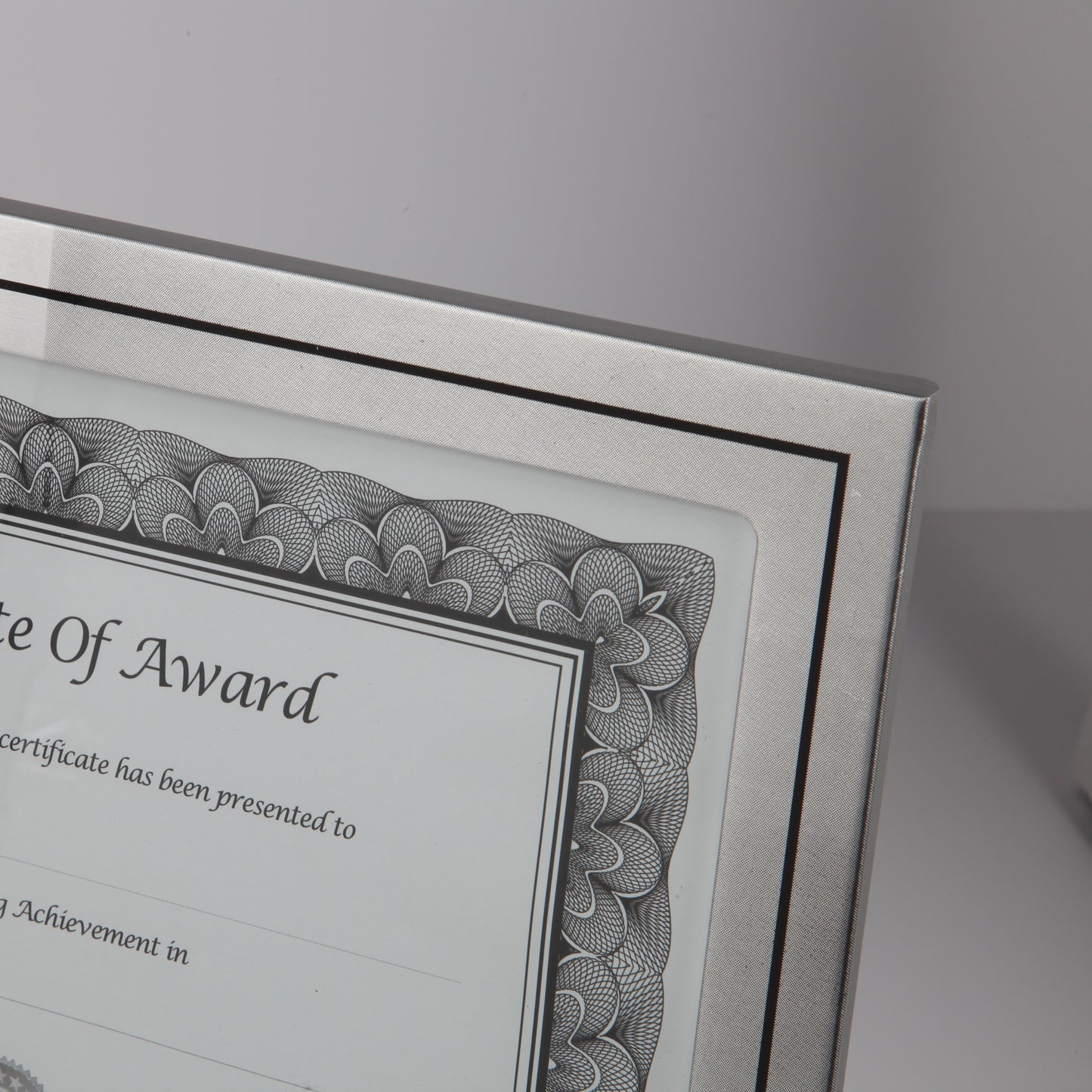 Metal Document & Photo Frame 8.5" x 11, Silver with Black Trim