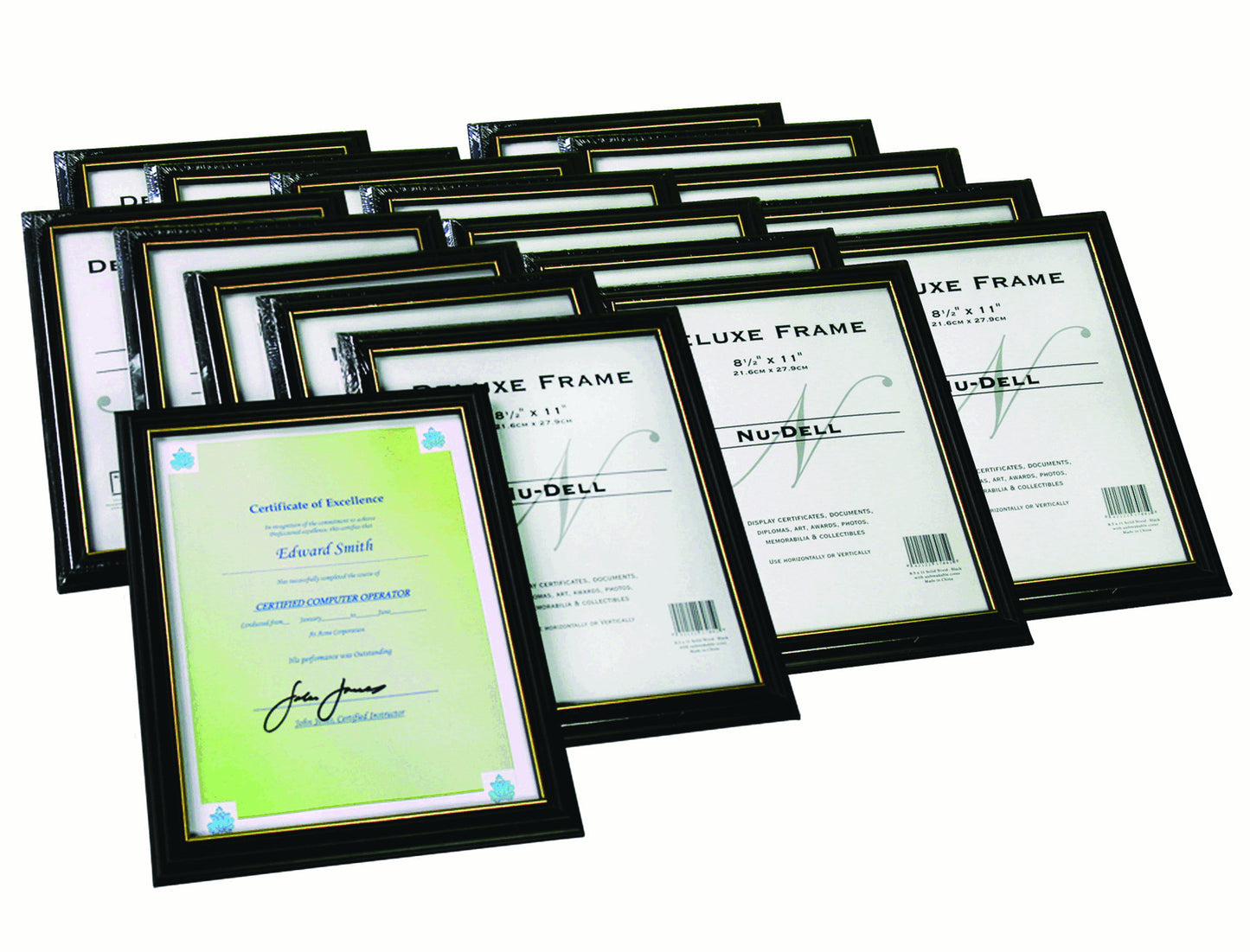 Economy EZ Mount Pre-Framed Time Saver Award Certificate Frame, 18 Pack