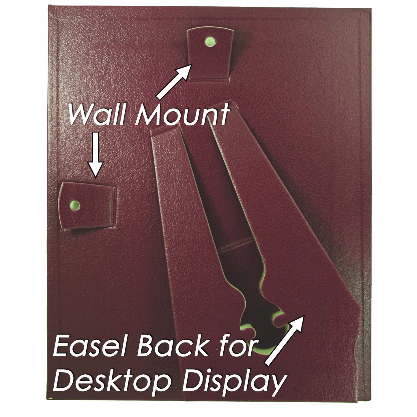 Leather Grain Certificate Frame 8.5" x 11", Burgundy, 2 Pack