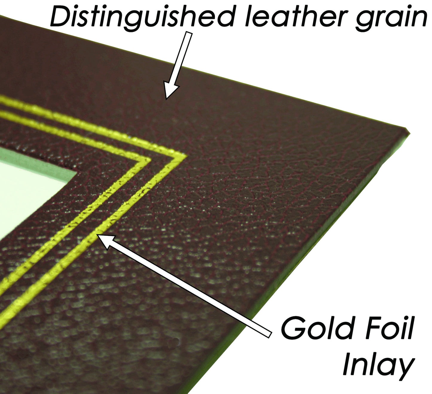 Leather Grain Certificate Frame 8.5" x 11", Burgundy, 2 Pack