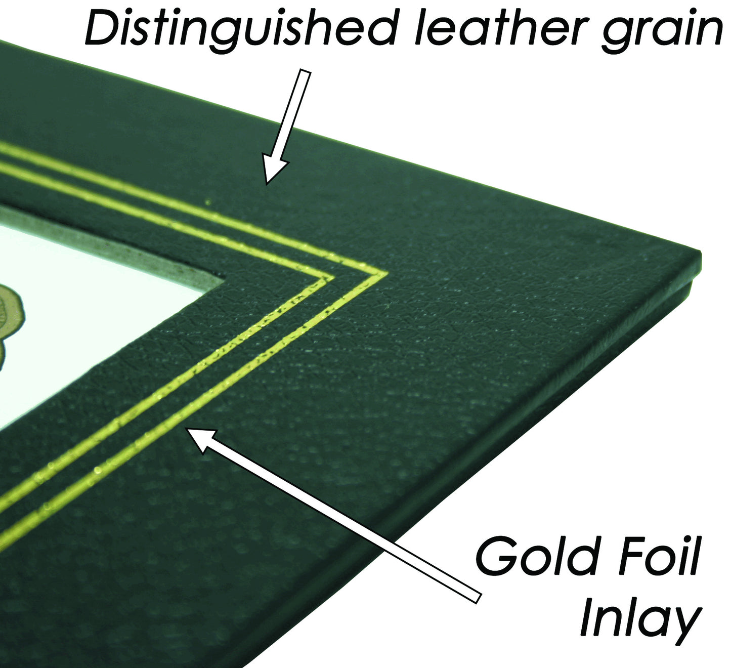 Leather Grain Certificate Frame 8.5" x 11", Black, 2 Pack