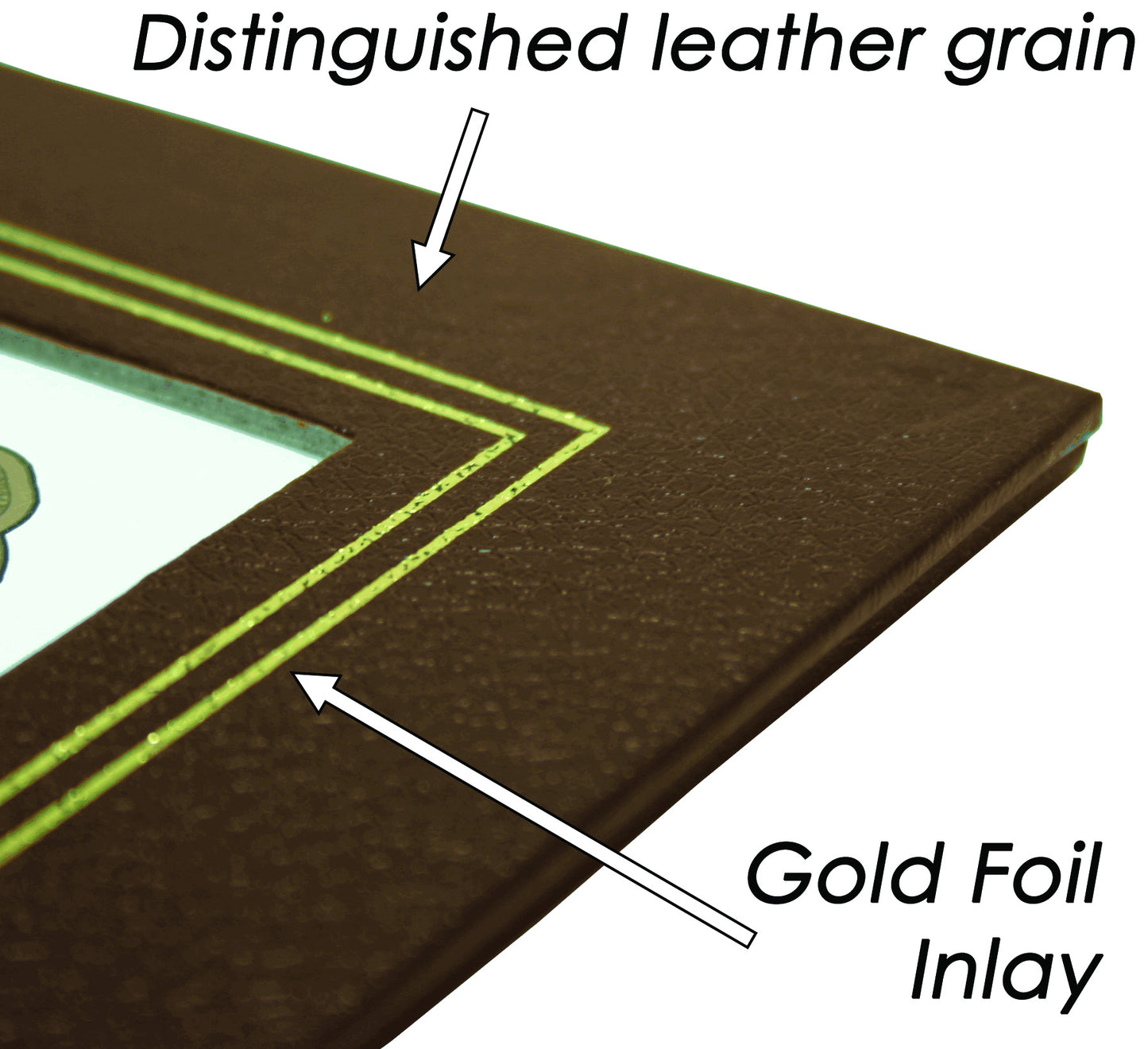 Leather Grain Certificate Frame 8.5" x 11",  Espresso, 2 Pack