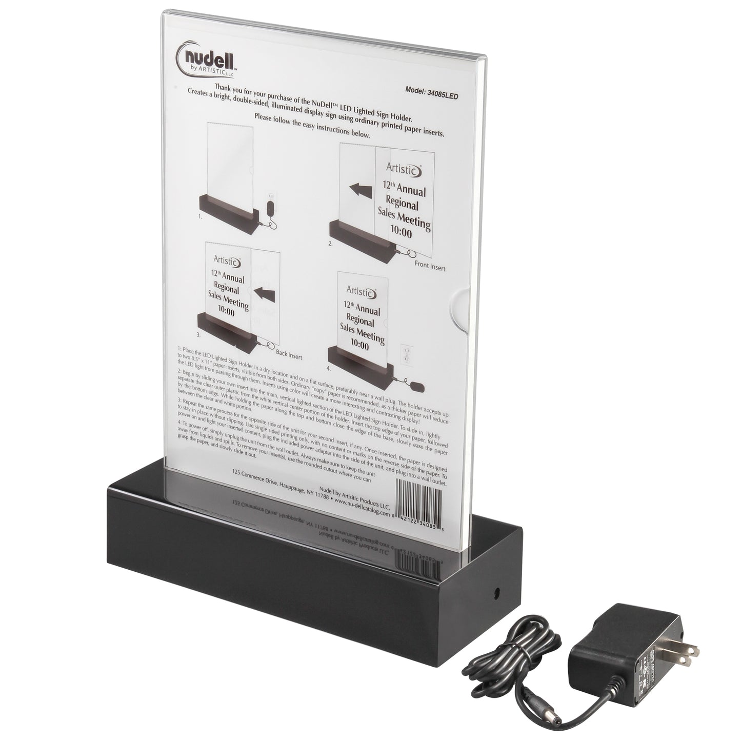 Lighted LED Sign Holder, 8.5" x 11"