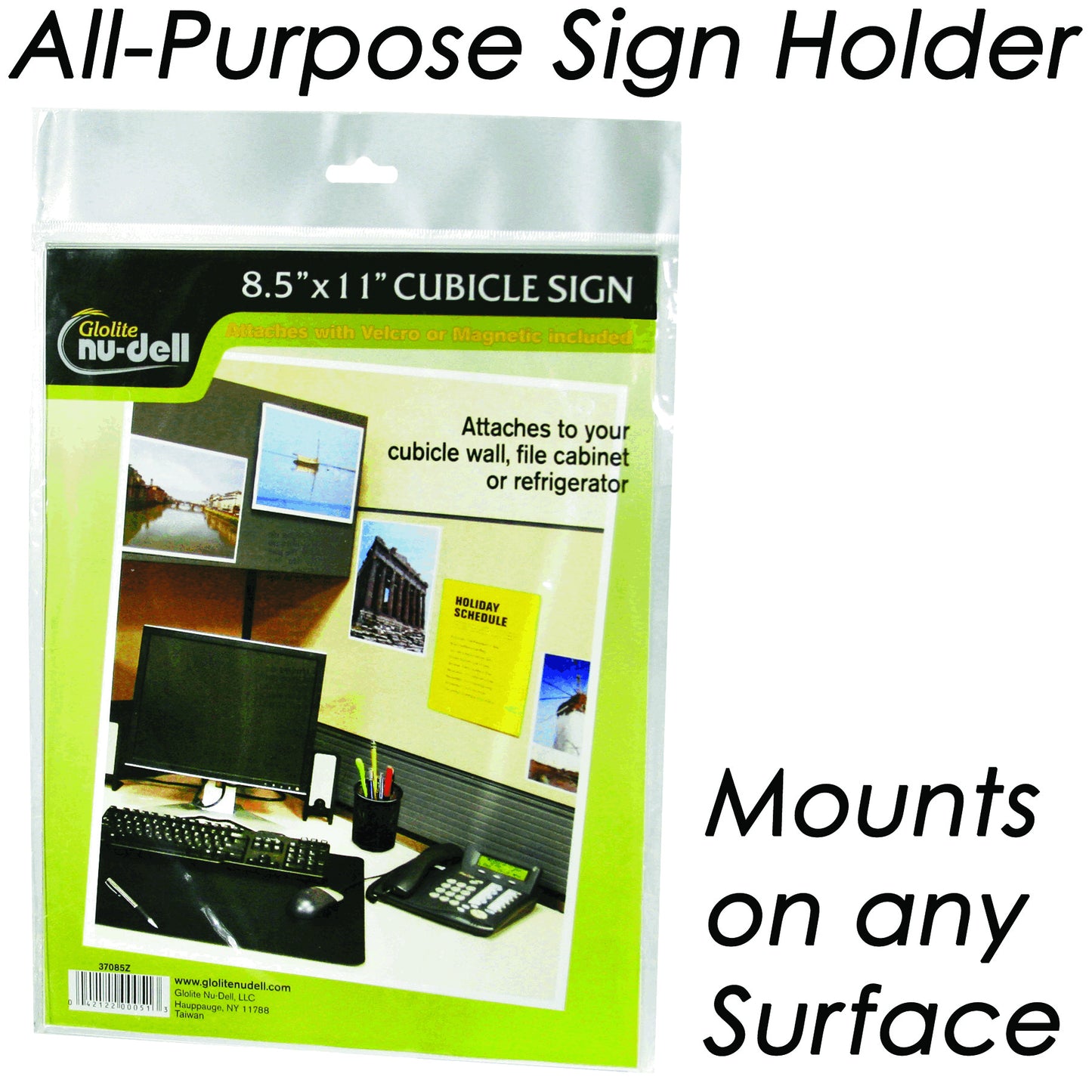 Magnetic/Velcro Sign Holder, 8.5" x 11