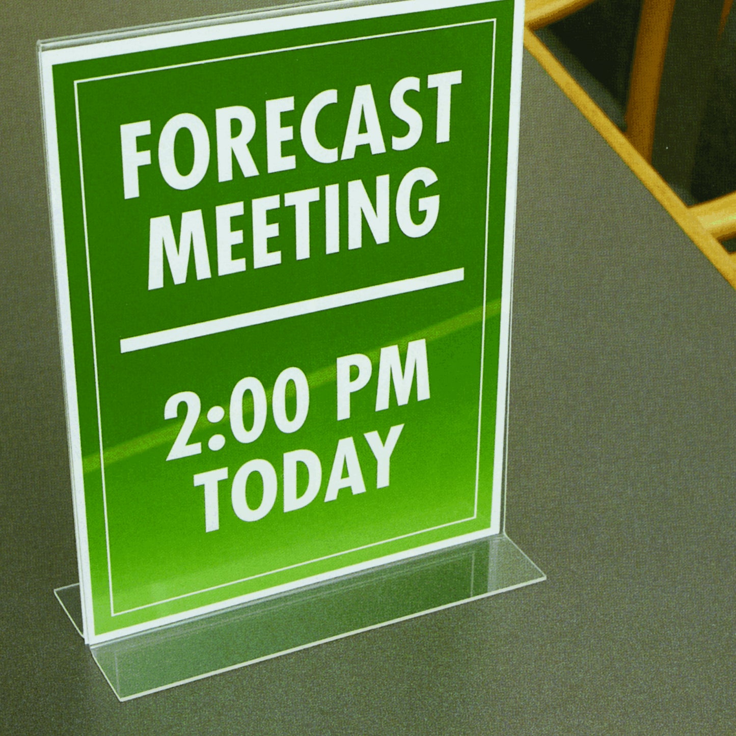 Table Top  Double Sided T-Base Freestanding Sign Display Frame, 5" x 7"