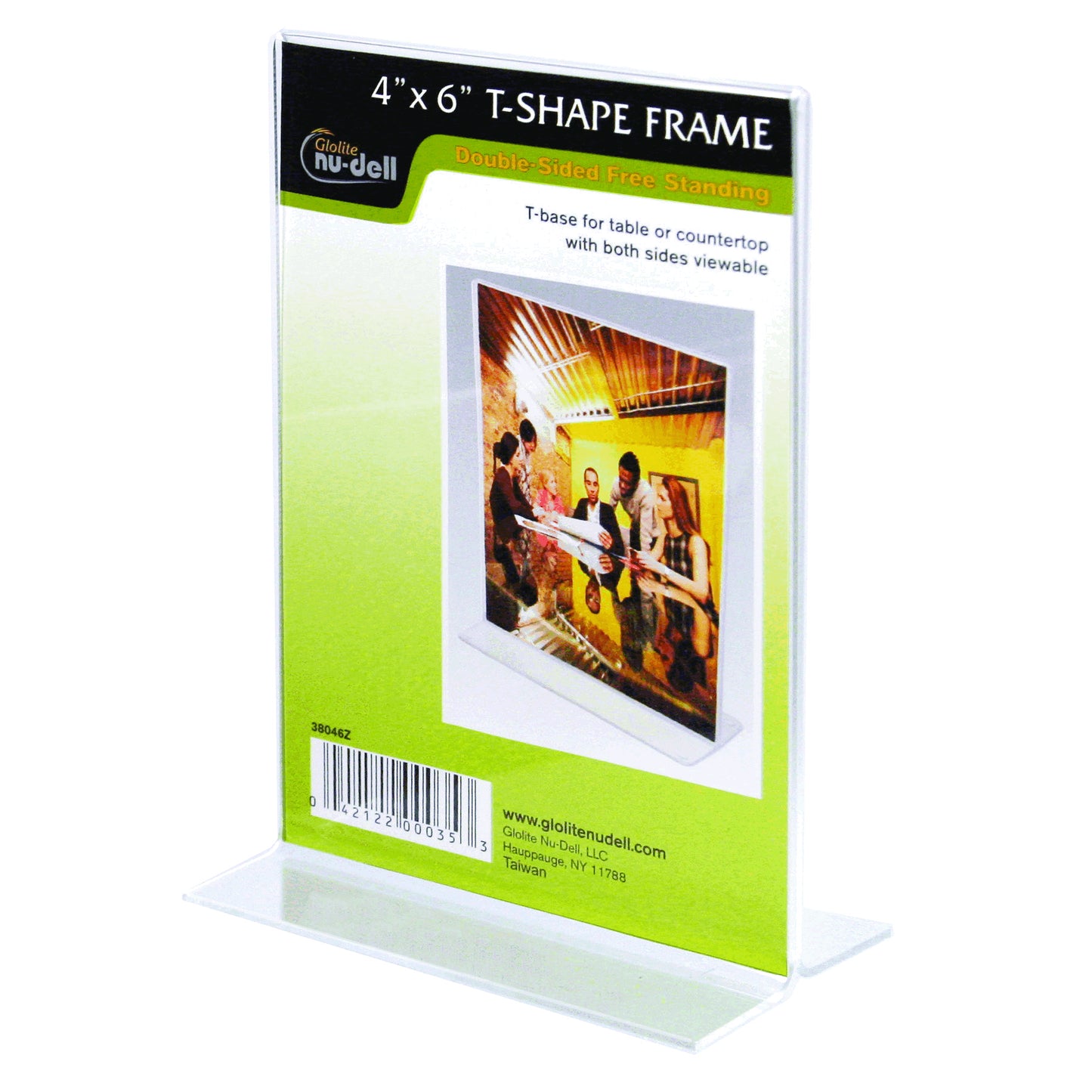 Table Top Double Sided T-Base Freestanding Sign Display Frame, 4" x 6"