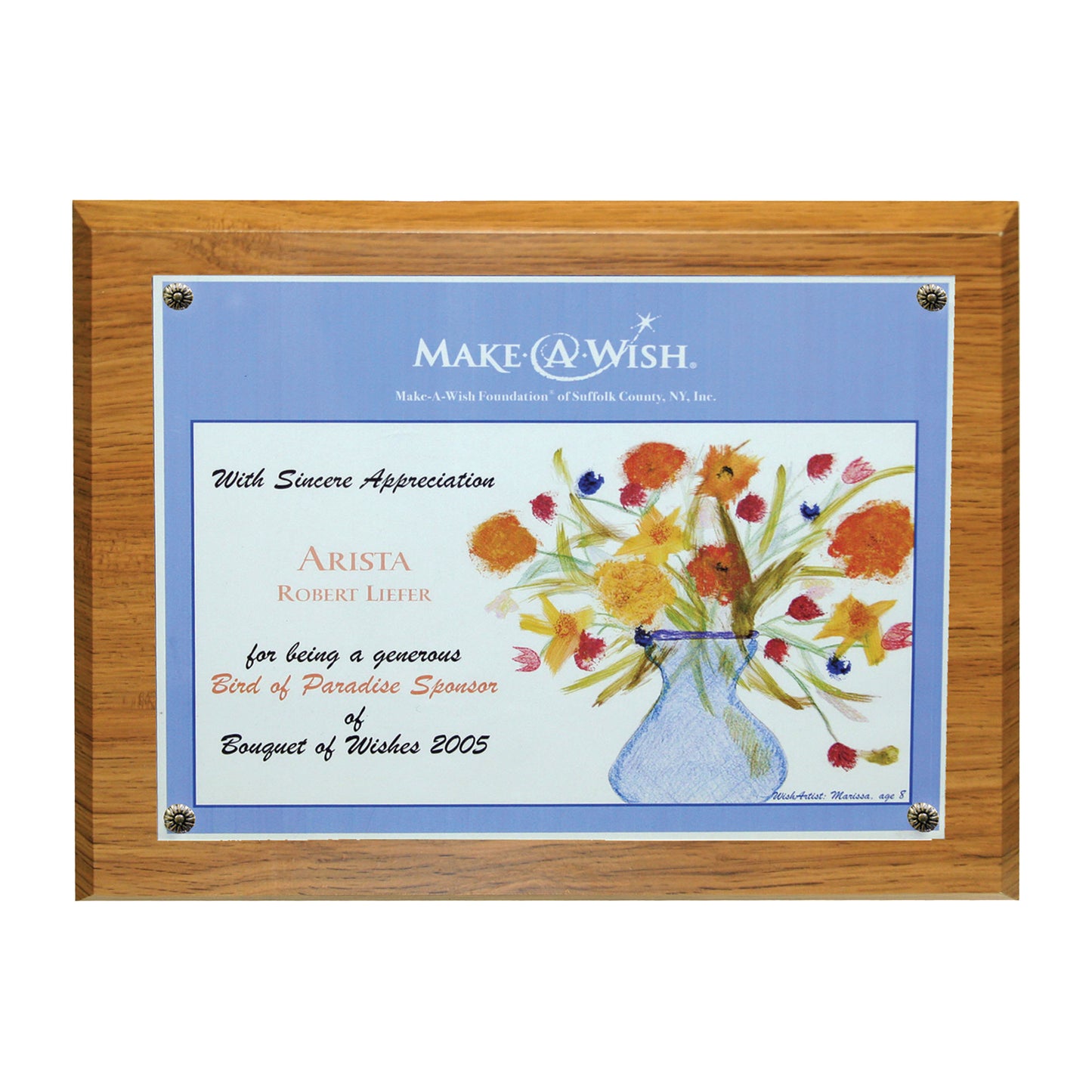 Economical Award Plaque Series 8.5" x 11" Insert Oak Plaque