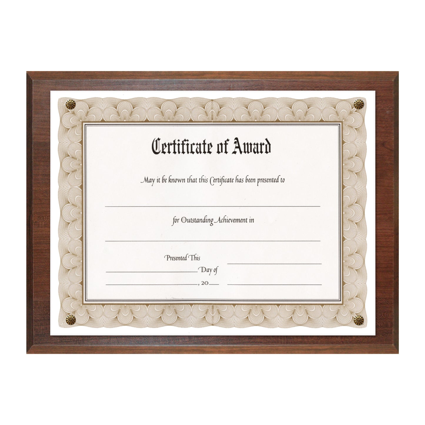 Economical Award Plaque Series 8.5" x 11" Insert Walnut Plaque