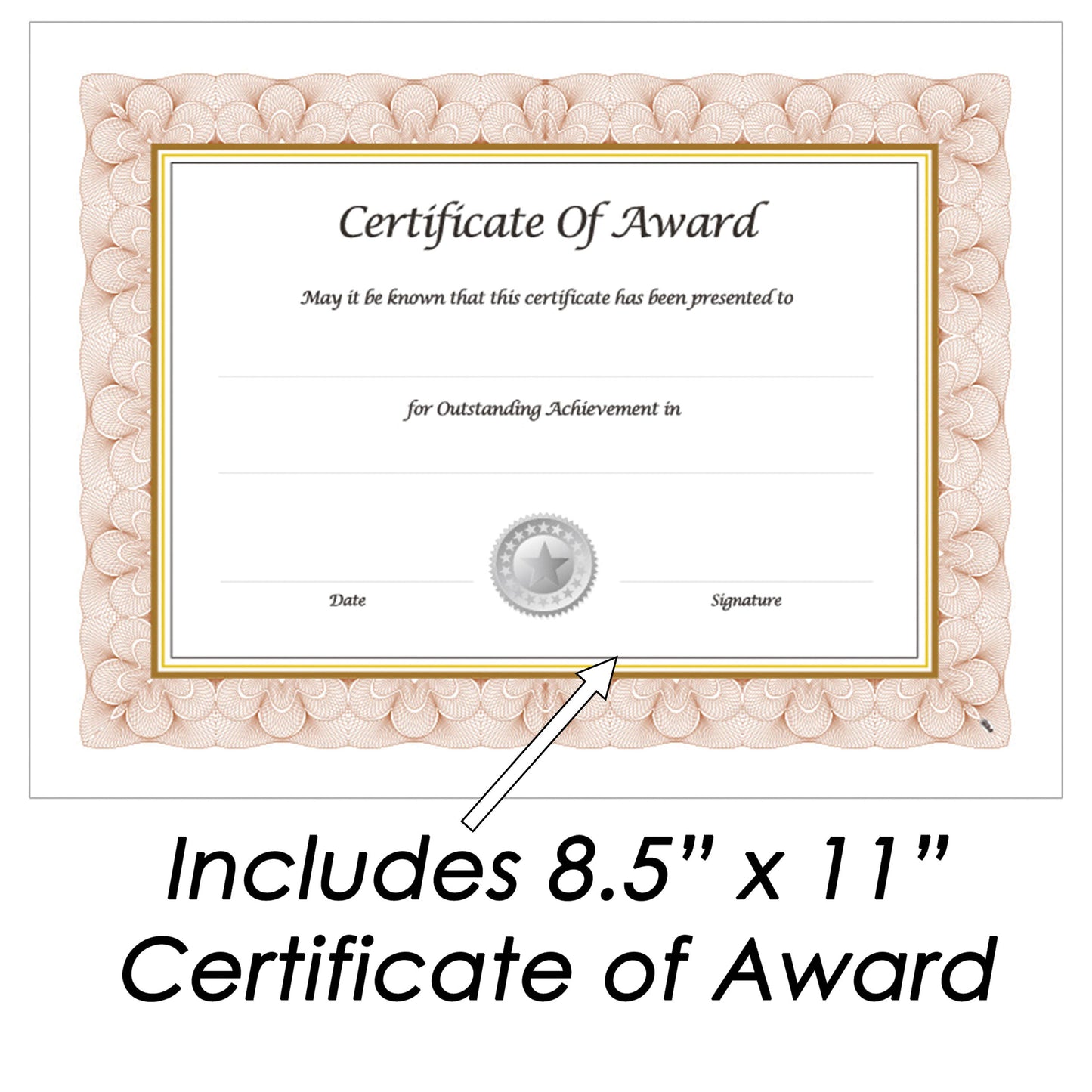 Economical Award Plaque Series 8.5" x 11" Insert Walnut Plaque