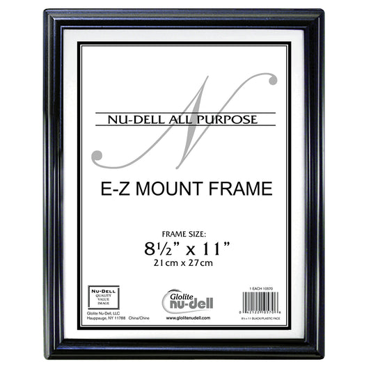 EZ Mount Document Frame 8.5 x 11, Black