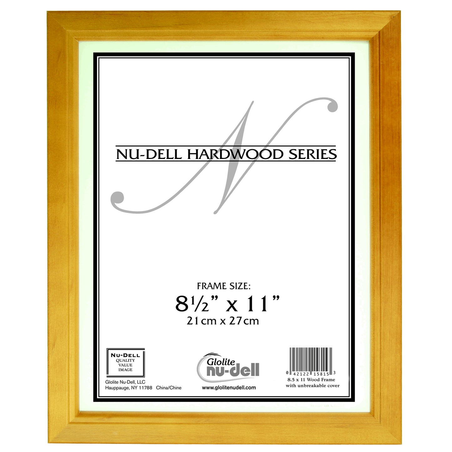 Traditional Solid Hardwood Frame 8.5" x 11", Natural Finish