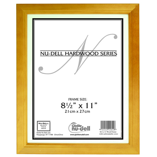 Traditional Solid Hardwood Frame 8.5" x 11", Natural Finish