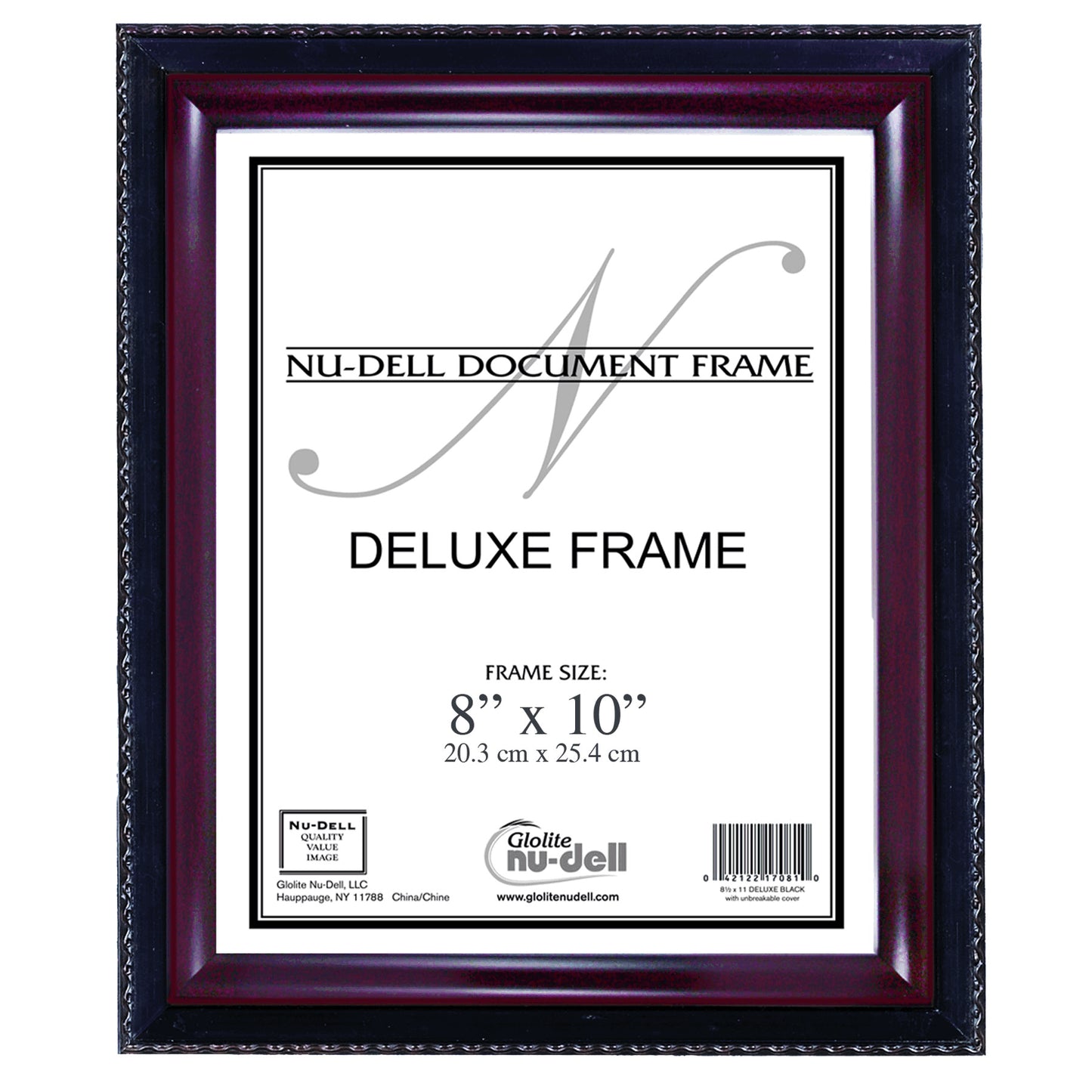 Executive Document Certificate Frame 8" x 10" Black/Mahogany