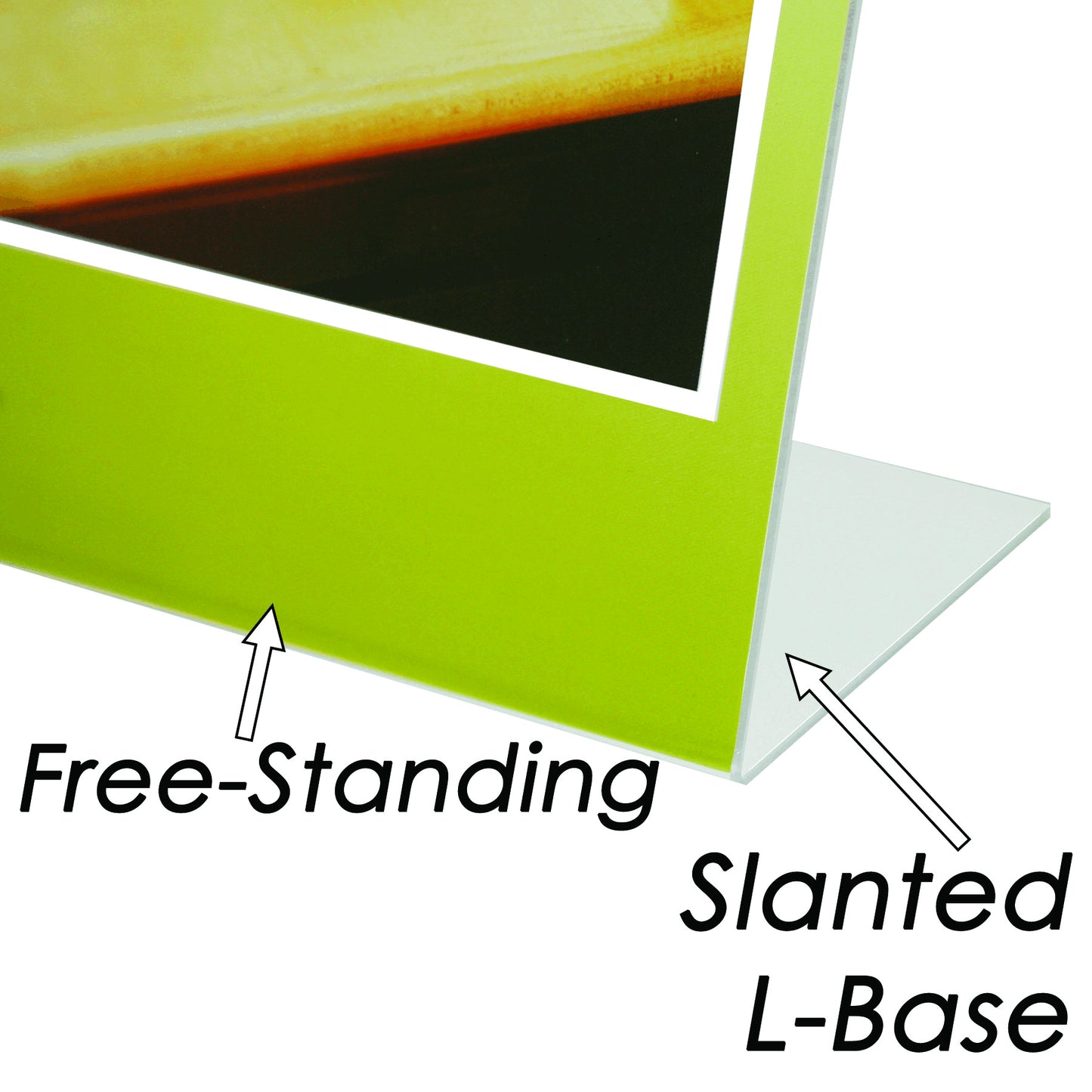 Table Top Slanted L-Base Freestanding Sign,  8.5" x 11"