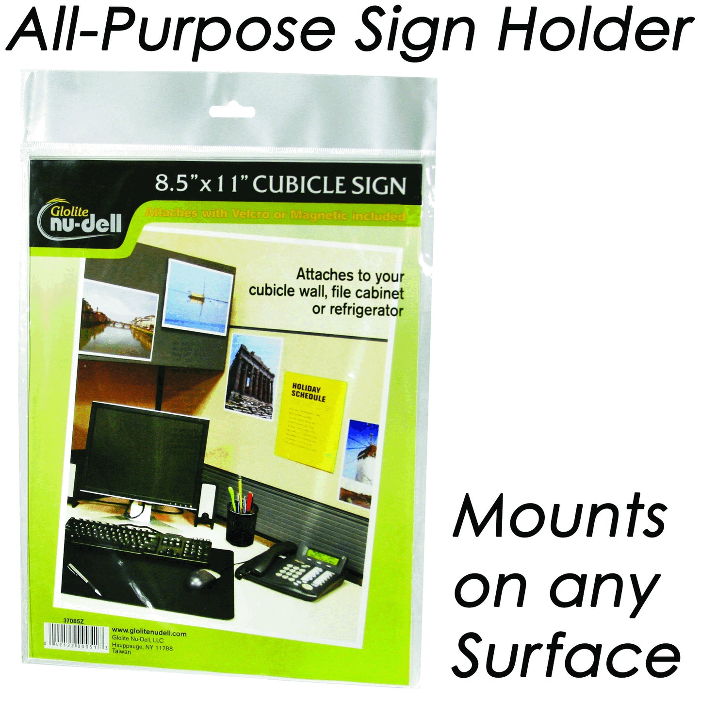 All-Purpose Velcro or Magnetic Attachment Plastic Sign, 8.5" x 11"