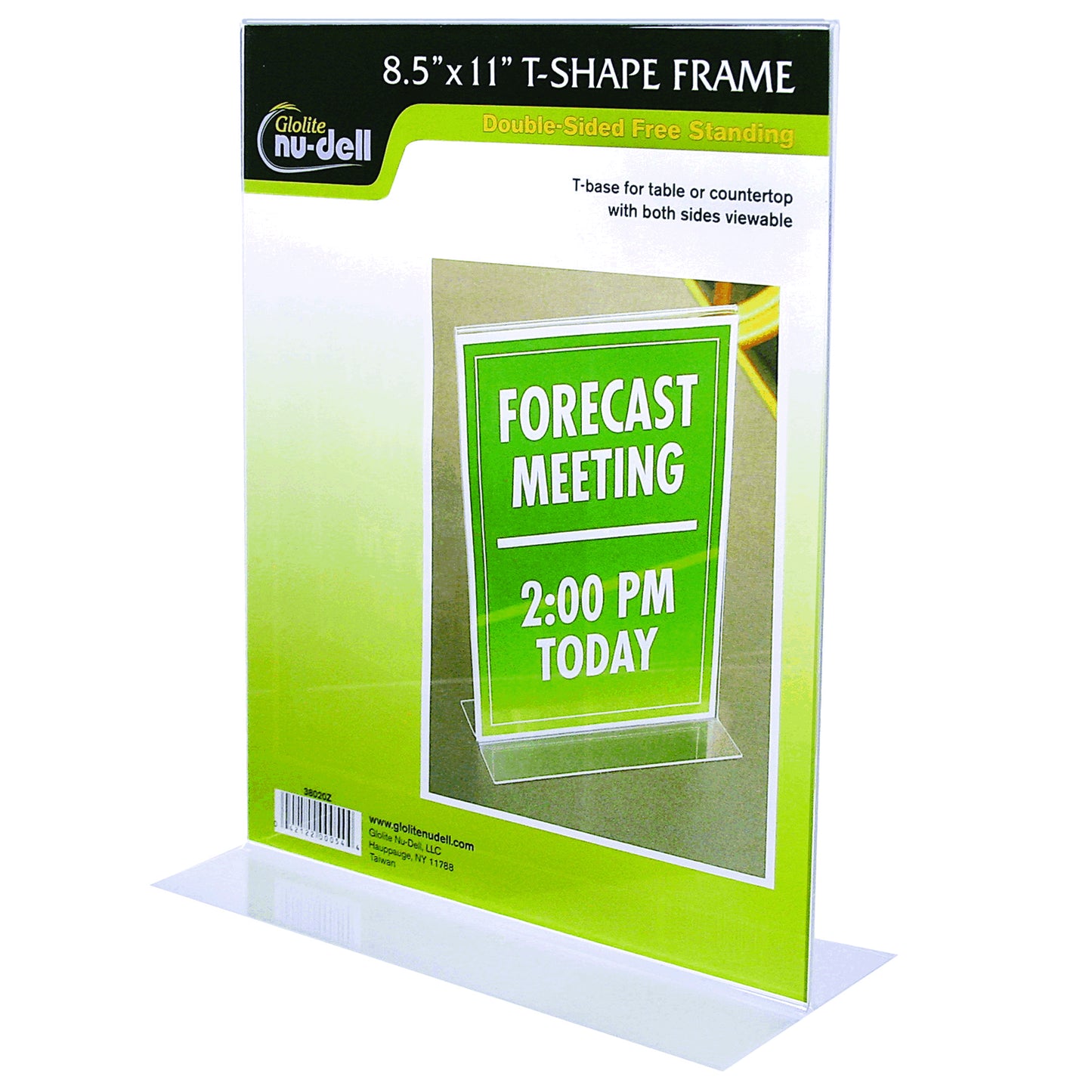 Table Top Double Sided T-Base Freestanding Sign Display Frame, 8.5" x 11"