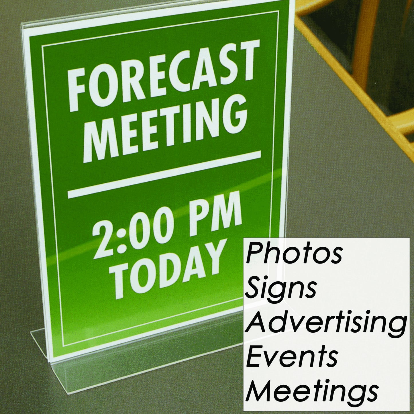 Table Top Double Sided T-Base Freestanding Sign Display Frame, 4" x 6"