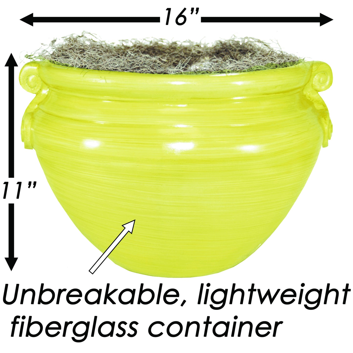 Ash Color Fiberglass Tree Container